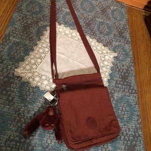 Kipling Maroon Crossbody Purse